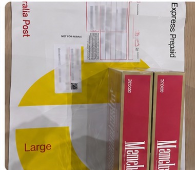 Australia Post parcel ready for dispatch